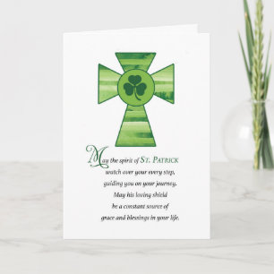 St. Patrick Blessings med Grönt Kor och Prayer Kort