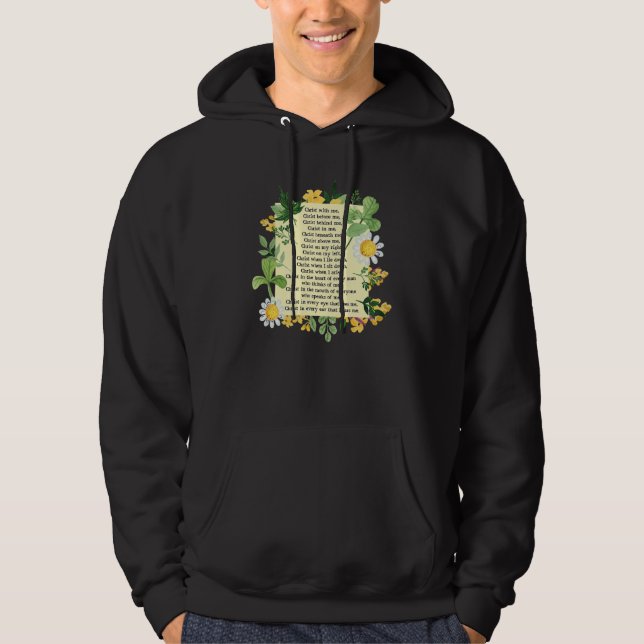 St Patrick Breastplate Prayer Patrick's Day Cathol Hoodie (Framsida)