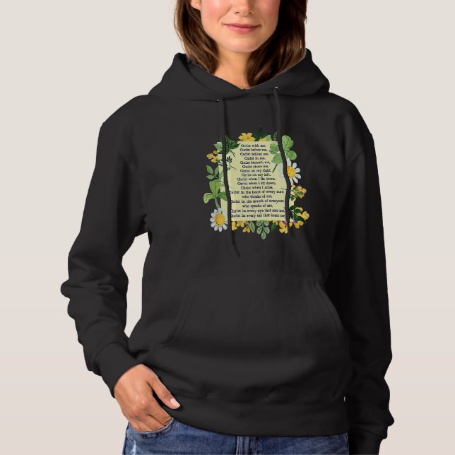 St Patrick Bröstplåt Bön Patricks Day Katolsk T Shirt (Framsida)