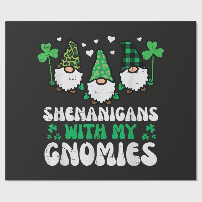 St Patrick bus med Gnomies tomtar Presentpapper (Platt)