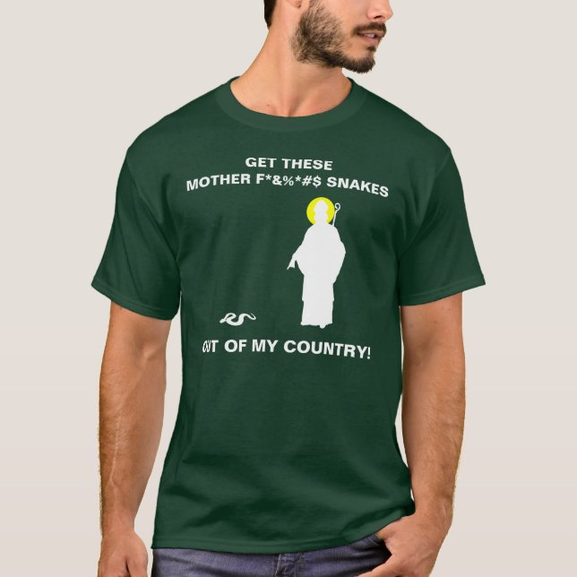 St Patrick Chasin slingrar från Irland Tee Shirt (Framsida)