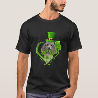 St. Patrick Cute Leprechaun Pudel Hund Shamrock T Shirt