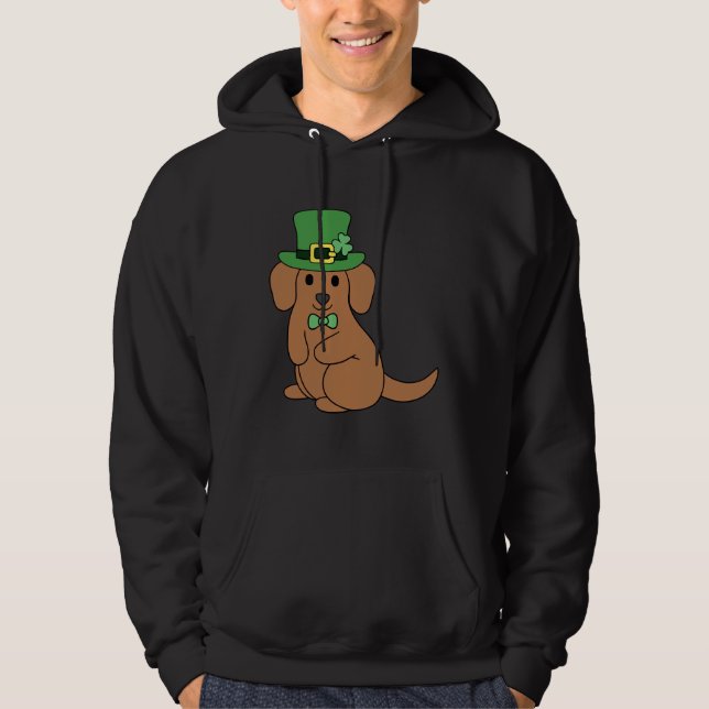 St Patrick Dachshund Hoodie (Framsida)