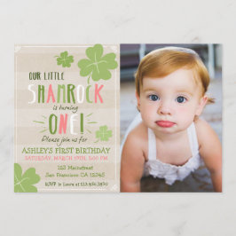 St. Patrick-dag 4 Löv Klöver-födelsedagen Inbjudan