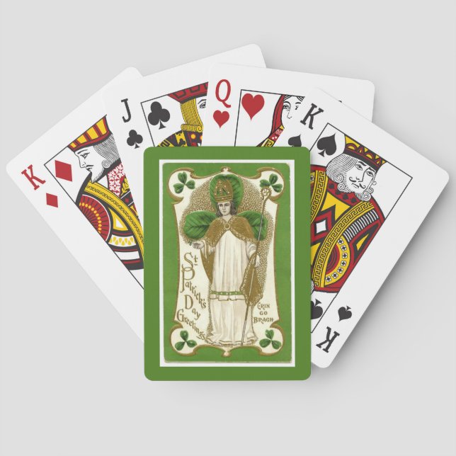 St. Patrick dag irländska religiösa katolsk Casinokort (Baksidan)