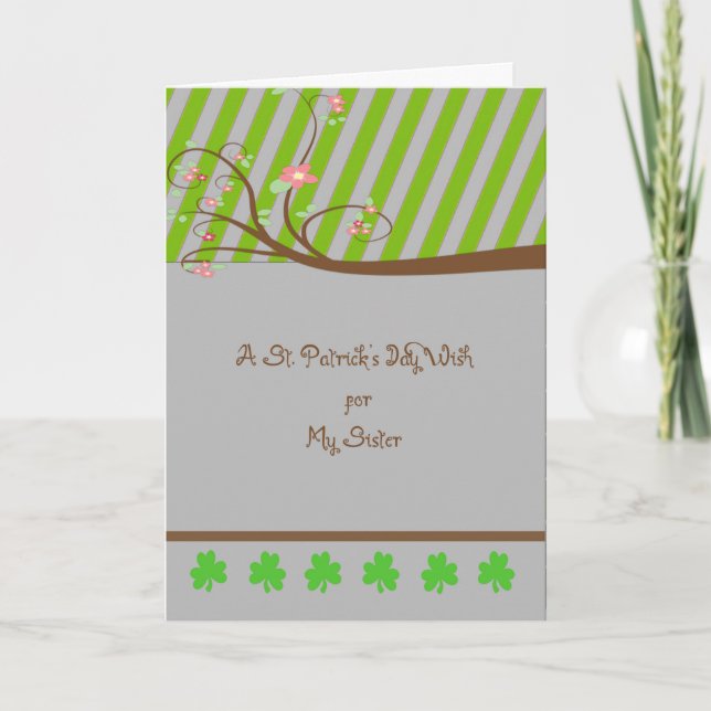 St. Patrick-Dag-kort för syster Kort (Framsida)