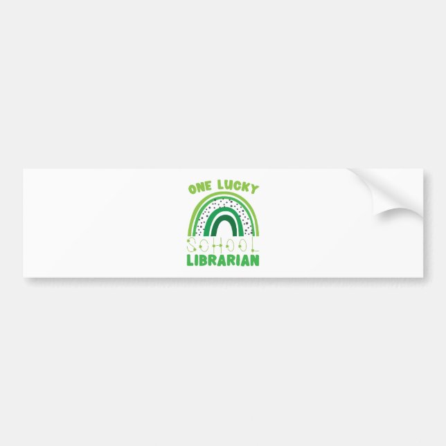 St. Patrick Dag Lucky Bibliotekarie Bildekal (Framsidan)