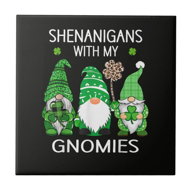 St Patrick Dag Lucky Shamrock Leopard Kakelplatta (Framsidan)