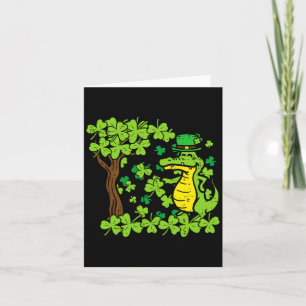 St Patrick Day Alligator Shamrock Saint Pattys Män Kort
