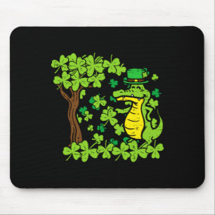 St Patrick Day Alligator Shamrock Saint Pattys Män Musmatta