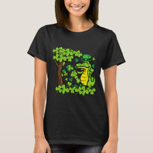 St Patrick Day Alligator Shamrock Saint Pattys Män T Shirt
