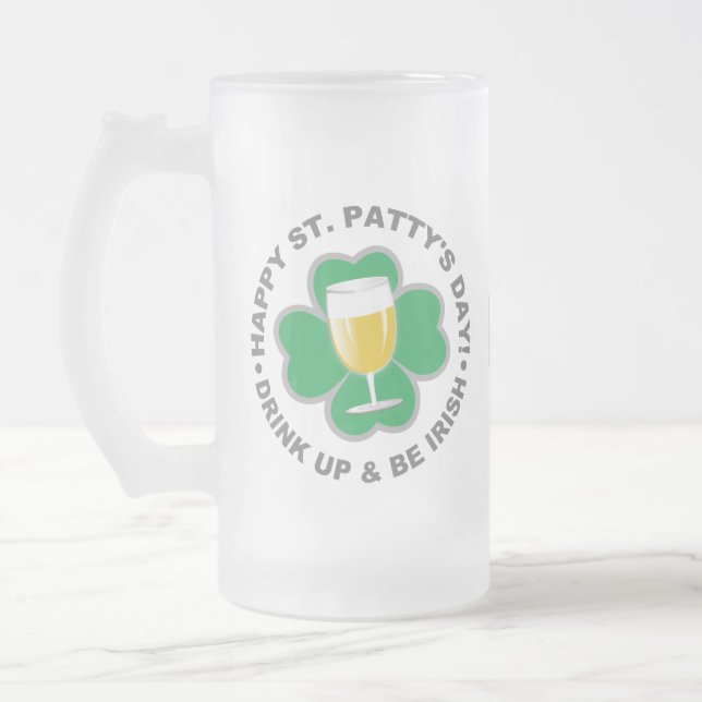 St. Patrick Day anpassningsbar monogram mugg (Vänster)