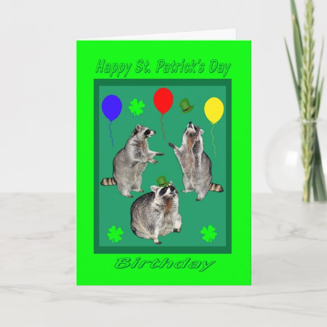 St. Patrick-Day Birthday Greeting Card Kort (Framsida)