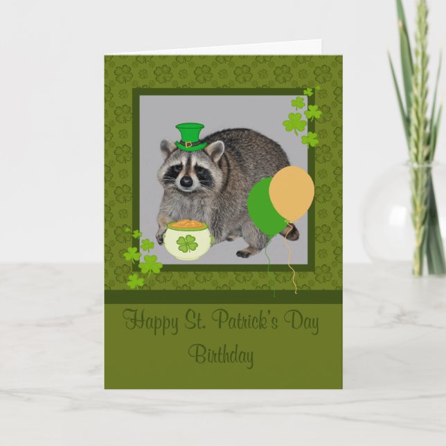 St. Patrick-Day Birthday Greeting Card Kort (Framsida)