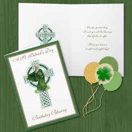 St. Patrick-Day Birthday Grönt Celtic Kor Kort