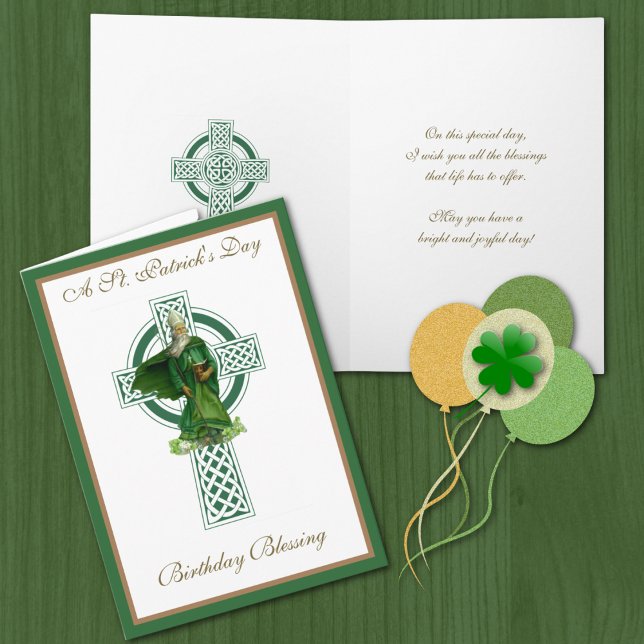 St. Patrick-Day Birthday Grönt Celtic Kor Kort (Skapare uppladdad)
