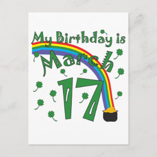 St. Patrick-Day Birthday Vykort