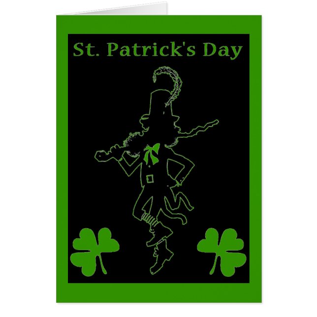 St. Patrick-Day Card Hälsningskort (Framsidan)