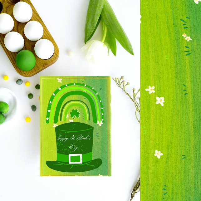 St. Patrick-Day Card med en grönt hat Inbjudningar (Skapare uppladdad)