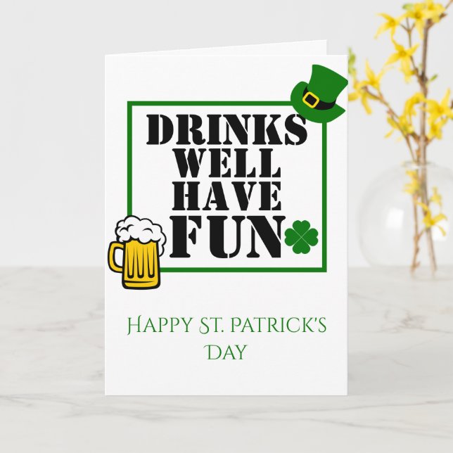 St. Patrick Day Card med Fyrklövert Kort (Gul blomma)