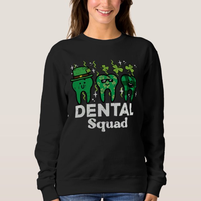 St Patrick Day Dental Squad Saint Paddys Teeth Iri T Shirt (Framsida)