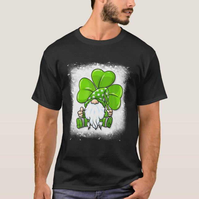 St Patrick Day Gnomes For Women Gnome Shamrock Gif T Shirt (Framsida)