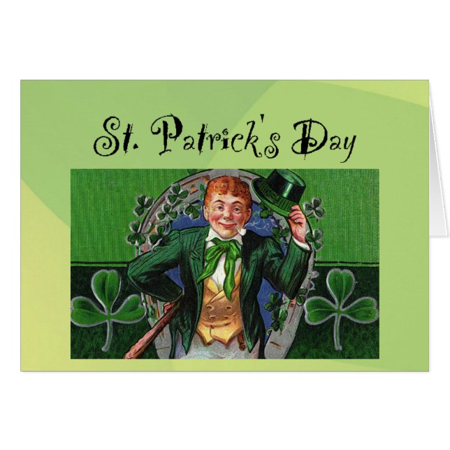 St. Patrick-Day Greeting Card Hälsningskort (Framsidan Horizontal)