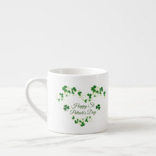 St. Patrick Day Grönt Shamrock Vine Irish Party Espressomugg