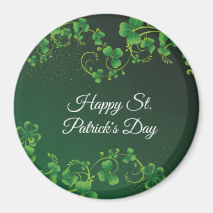 St. Patrick Day Grönt Shamrock Vine Irish Party Magnet