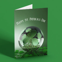 St. Patrick Day Grönt World Kort