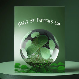 St. Patrick Day Grönt World Vykort