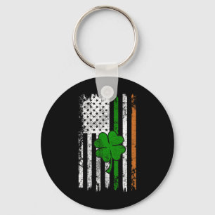 St Patrick Day Irish American Flagga Retro Saint P Nyckelring