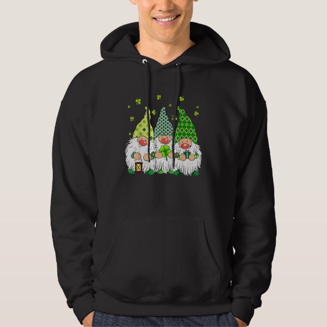St Patrick Day Irish Gnomes Leprechaunss Funky St  Hoodie (Framsida)