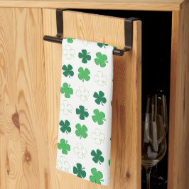 St. Patrick Day Irish Grönt Shamrocks Kökshandduk