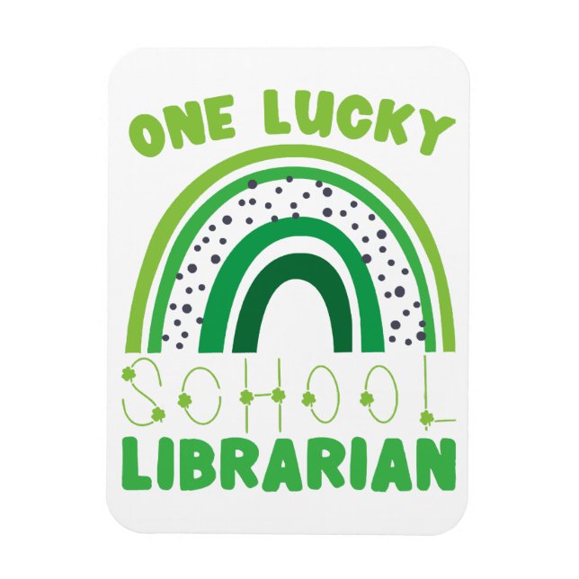St. Patrick Day Lucky Bibliotekarie Magnet (Vertikal)