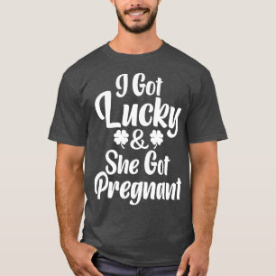 St Patrick Day Lucky lite Gravid Grönt T Shirt
