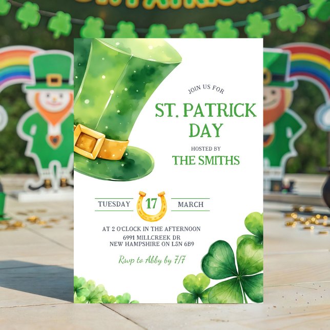 St. Patrick Day Party Invitation Inbjudningar (Skapare uppladdad)