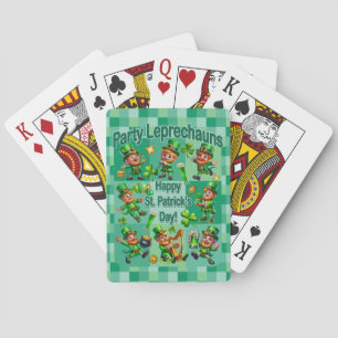 St. Patrick-Day-Roligten Adsible "Party Leprechaun Casinokort
