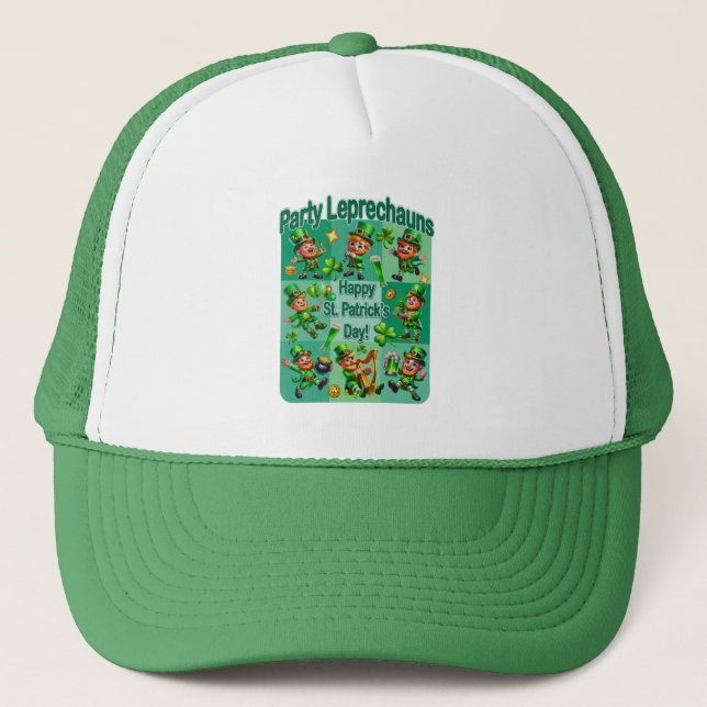 St. Patrick-Day-Roligten Adsible "Party Leprechaun Keps (Framsida)