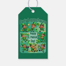 St. Patrick-Day-Roligten Adsible "Party Leprechaun Presentetikett