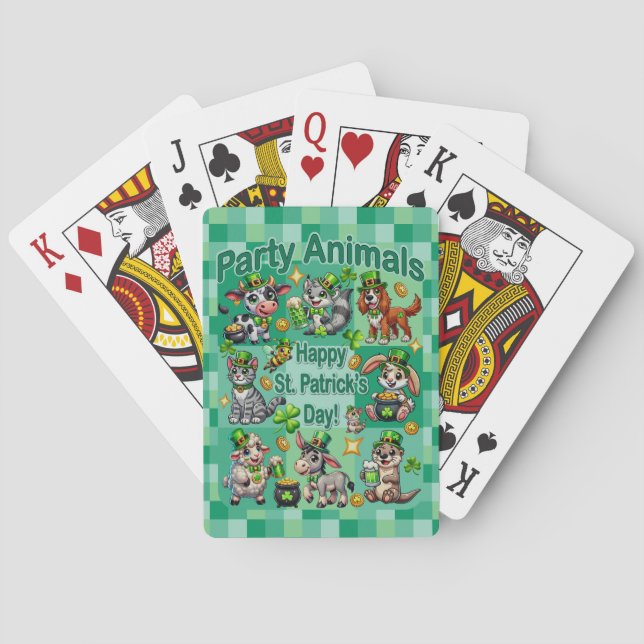 St. Patrick Day-Roligten och "Party Animals" Casinokort (Baksidan)