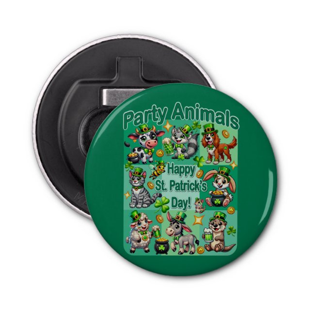 St. Patrick Day-Roligten och "Party Animals" Flasköppnare (Framsidan)