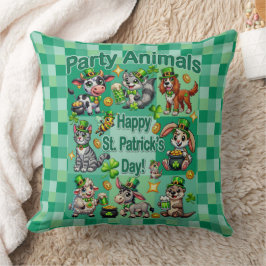 St. Patrick Day-Roligten och "Party Animals" Kudde