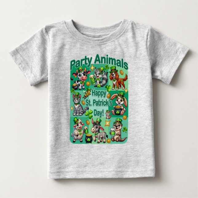 St. Patrick Day-Roligten och "Party Animals" T Shirt (Framsida)