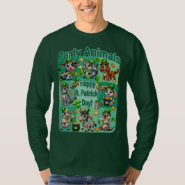 St. Patrick Day-Roligten och "Party Animals" T Shirt