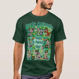 St. Patrick Day-Roligten och "Party Animals" T Shirt