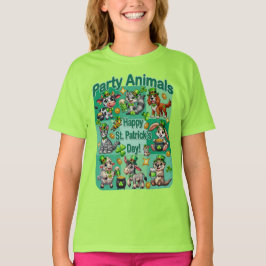 St. Patrick Day-Roligten och "Party Animals" T Shirt