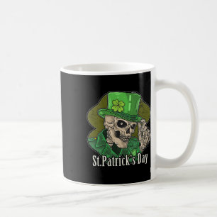 St. Patrick Day Skeleton Klöver Roligt Sarcastic Kaffemugg