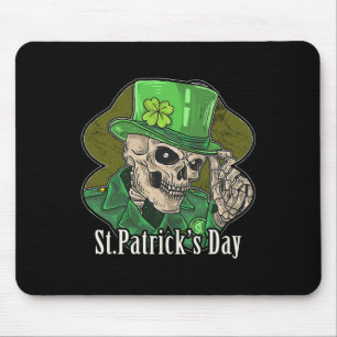 St. Patrick Day Skeleton Klöver Roligt Sarcastic Musmatta