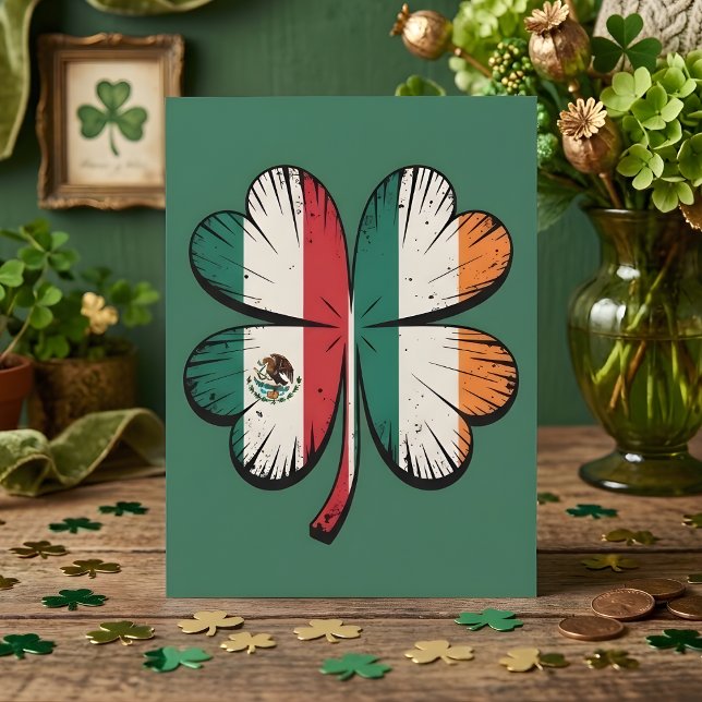 St Patrick Days irländska Mexiko stolthet Julkort (Skapare uppladdad)